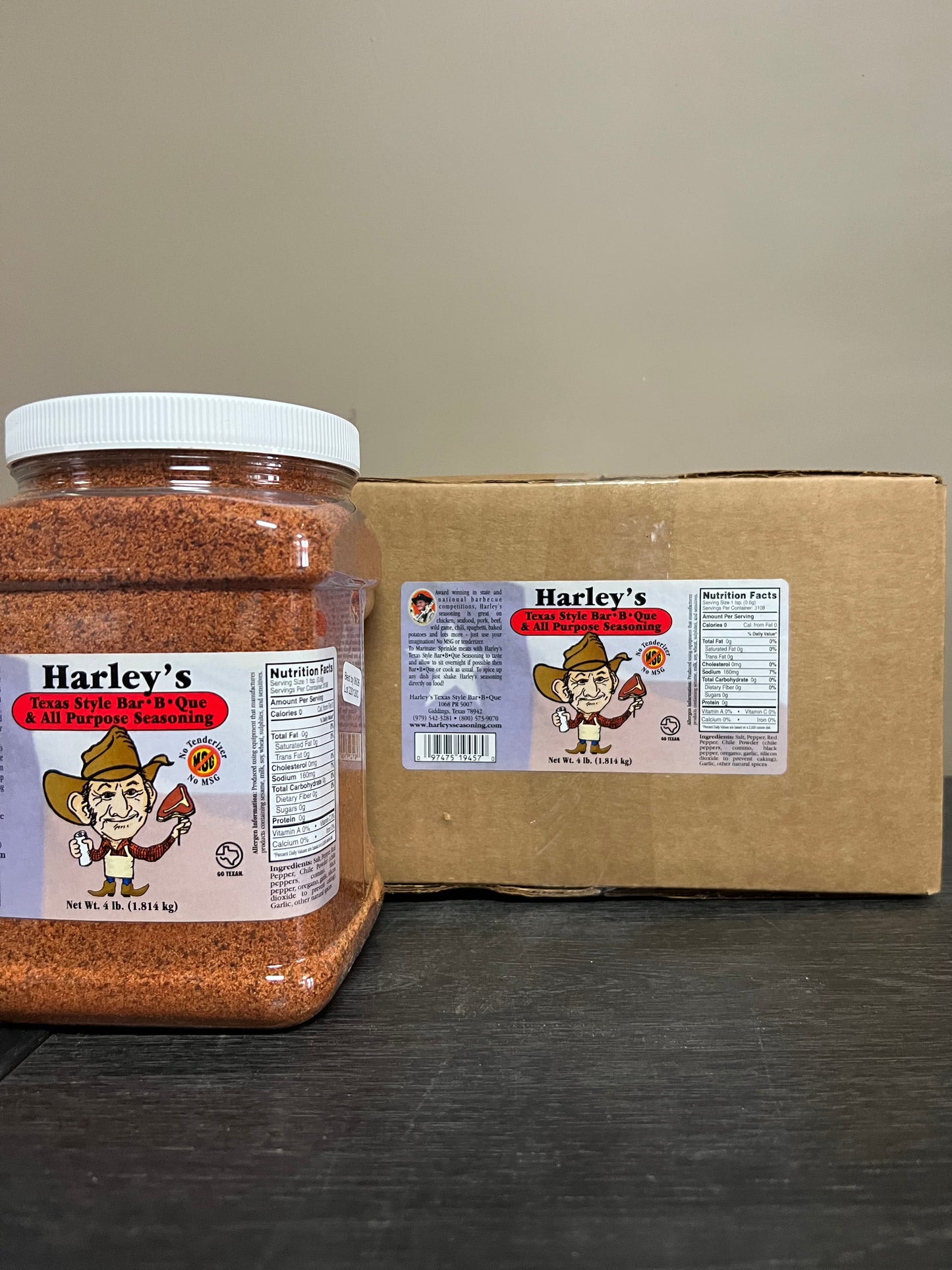 Harley's Case of 1/2 Gallon Regular No MSG 4pac