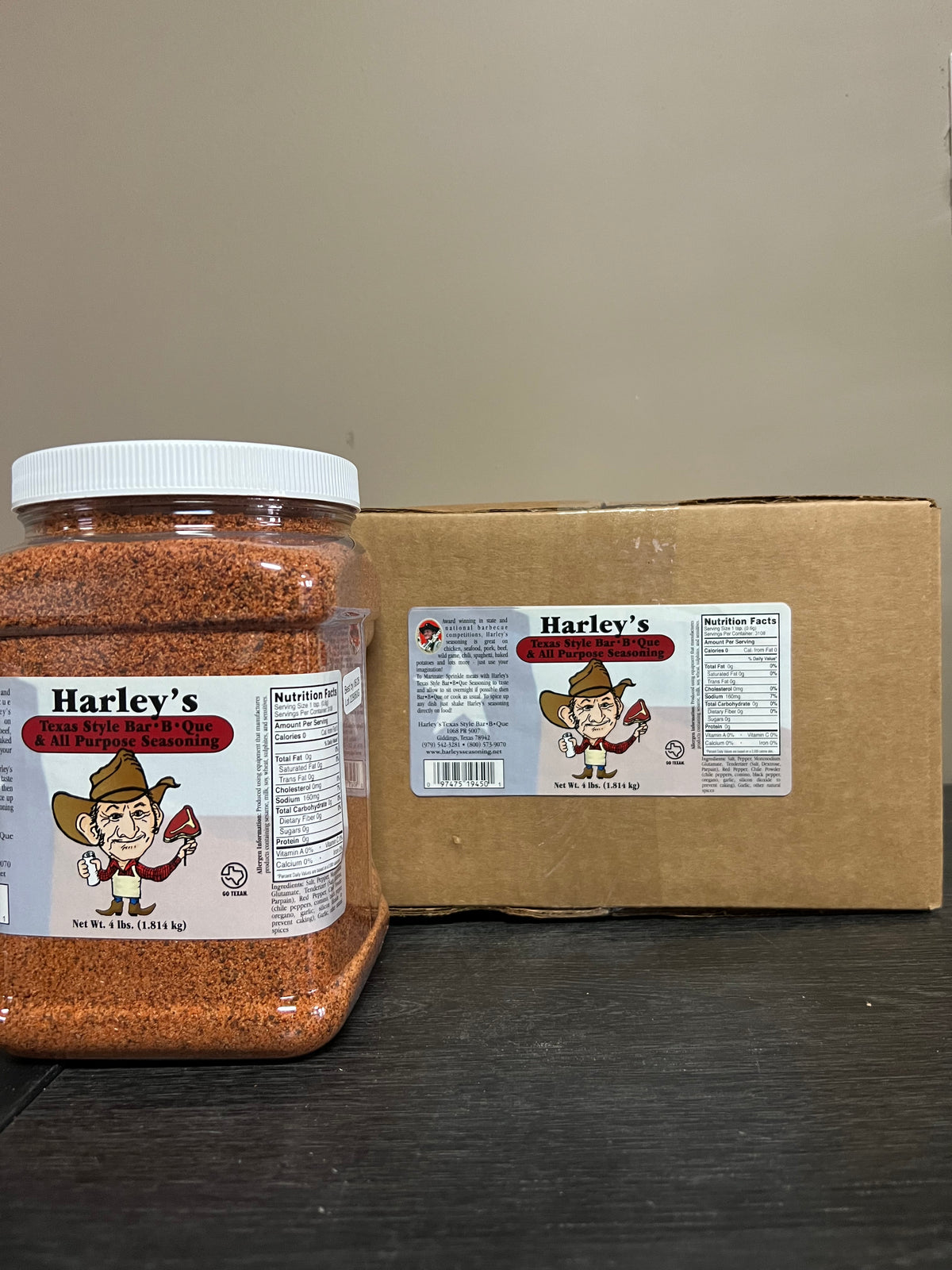 Regular Seasoning Harley's Case of 1/2 Gallon Regular 4pac – Harley's Texas Style BBQ ...